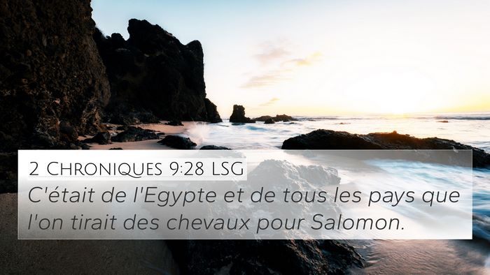2 Chroniques 9:28 LSG Bible Verse Image