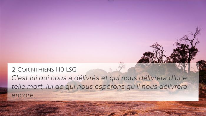 2 Corinthiens 1:10 LSG Bible Verse Image
