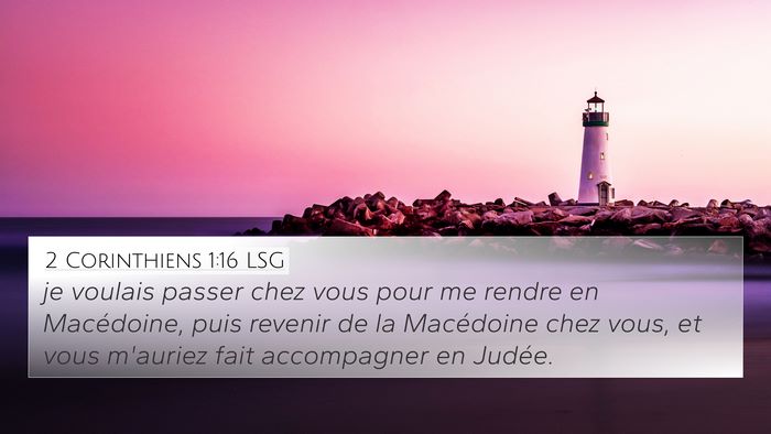 2 Corinthiens 1:16 LSG Bible Verse Image