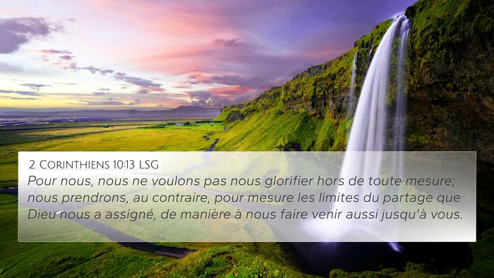 2 Corinthiens 10:13 LSG Bible Verse Image