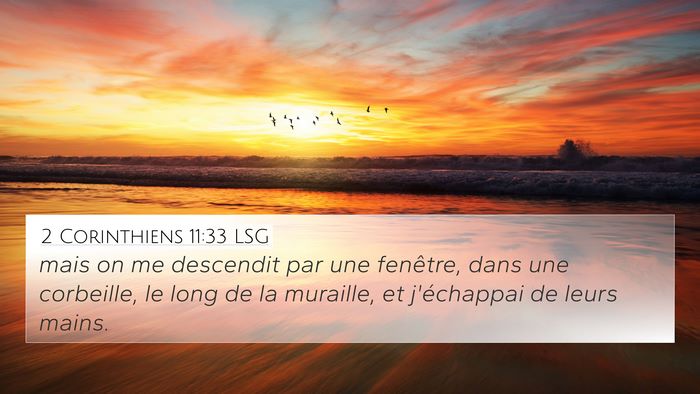 2 Corinthiens 11:33 LSG Bible Verse Image