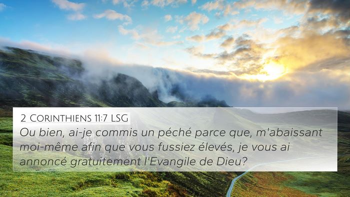 2 Corinthiens 11:7 LSG Bible Verse Image