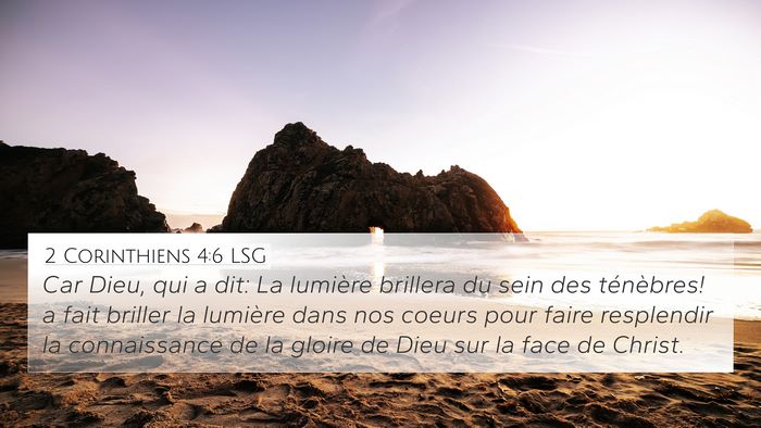 2 Corinthiens 4:6 LSG Bible Verse Image