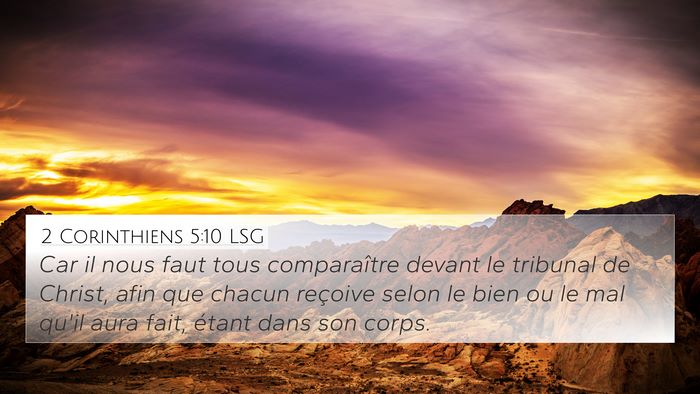 2 Corinthiens 5:10 LSG Bible Verse Image