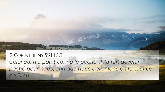 2 Corinthiens 5:21 LSG Bible Verse Image