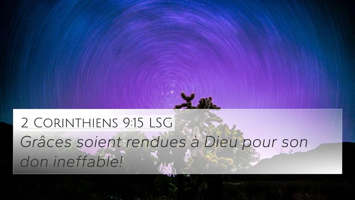 2 Corinthiens 9:15 LSG 4K Wallpaper - Grâces soient rendues à Dieu pour son don - 4K Wallpaper Bible Verse