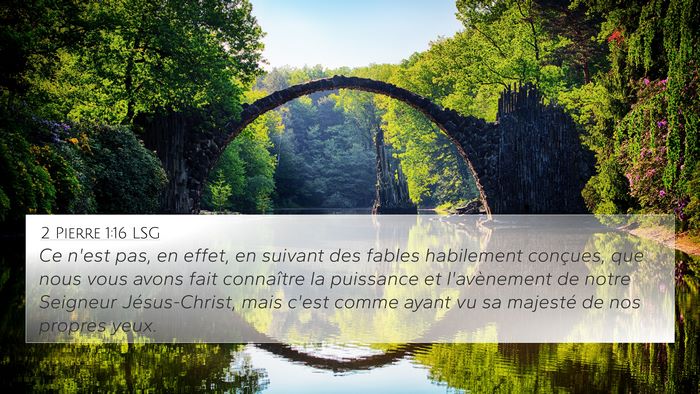 2 Pierre 1:16 LSG Bible Verse Image
