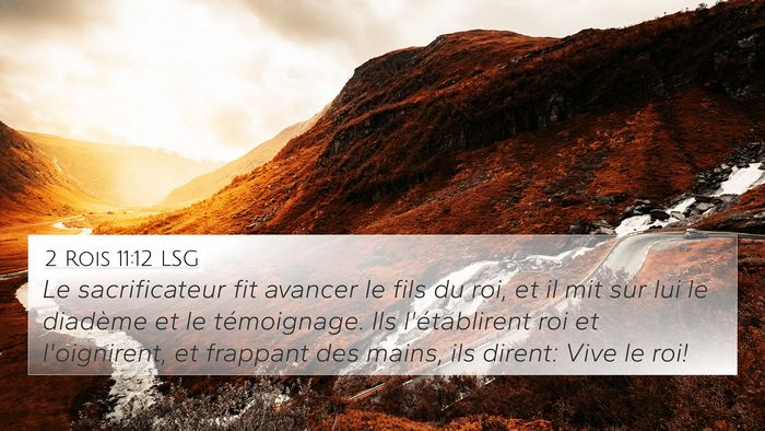 2 Rois 11:12 LSG Bible Verse Image
