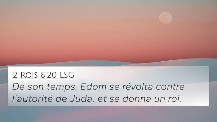 2 Rois 8:20 LSG Bible Verse Image