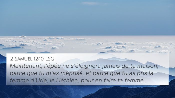 2 Samuel 12:10 LSG Bible Verse Image