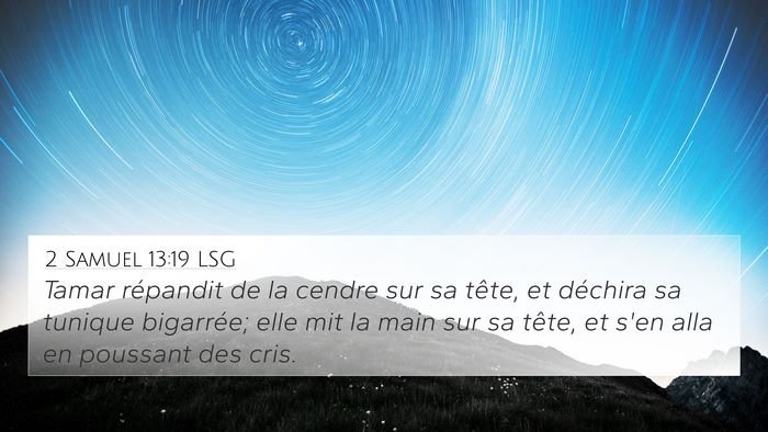 2 Samuel 13:19 LSG Bible Verse Image