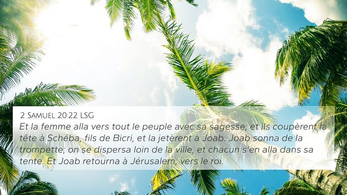 2 Samuel 20:22 LSG Bible Verse Image