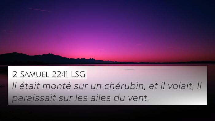 2 Samuel 22:11 LSG Bible Verse Image