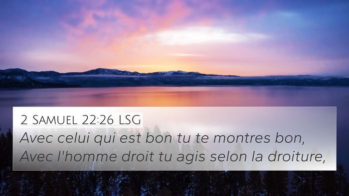 2 Samuel 22:26 LSG 4K Wallpaper - Avec celui qui est bon tu te montres bon, Avec - 4K Wallpaper Bible Verse