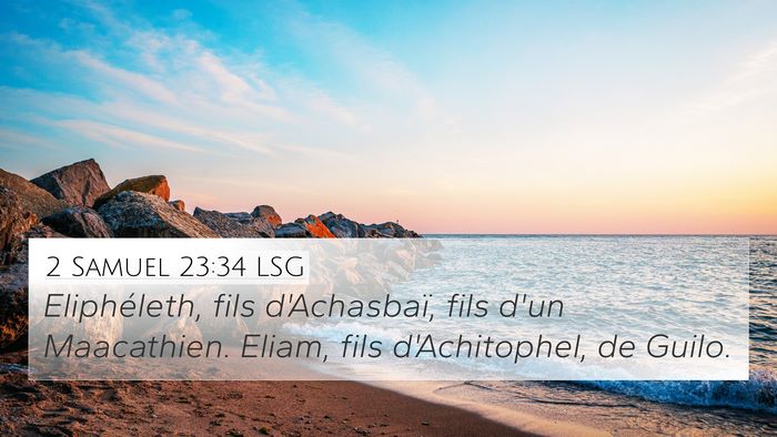 2 Samuel 23:34 LSG Bible Verse Image
