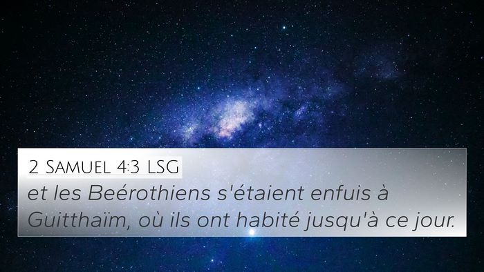 2 Samuel 4:3 LSG Bible Verse Image