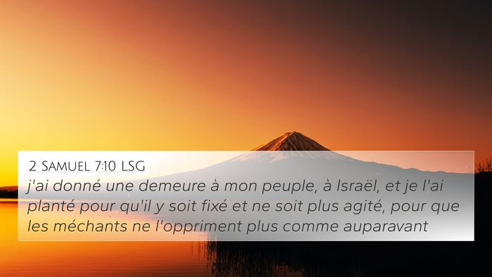 2 Samuel 7:10 LSG Bible Verse Image