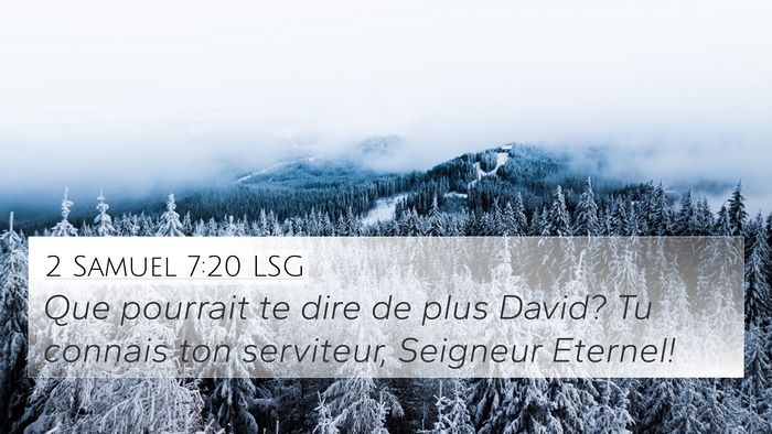 2 Samuel 7:20 LSG Bible Verse Image