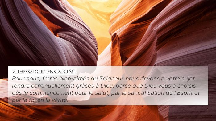 2 Thessaloniciens 2:13 LSG Bible Verse Image