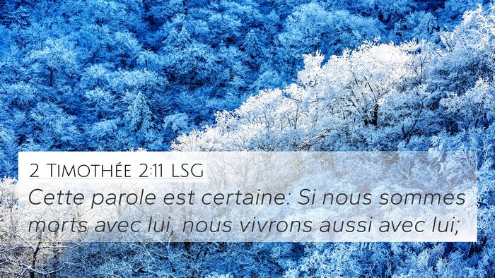 2 Timothée 2:11 LSG Bible Verse Image