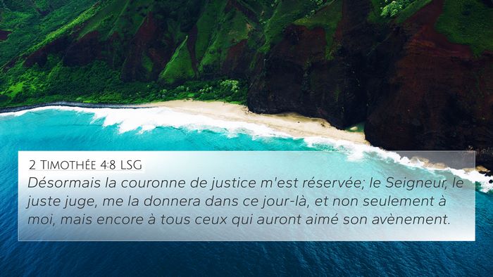 2 Timothée 4:8 LSG Bible Verse Image