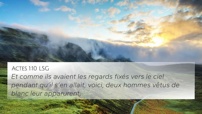 Actes 1:10 LSG Bible Verse Image