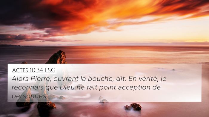 Actes 10:34 LSG Bible Verse Image