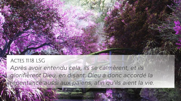Actes 11:18 LSG Bible Verse Image
