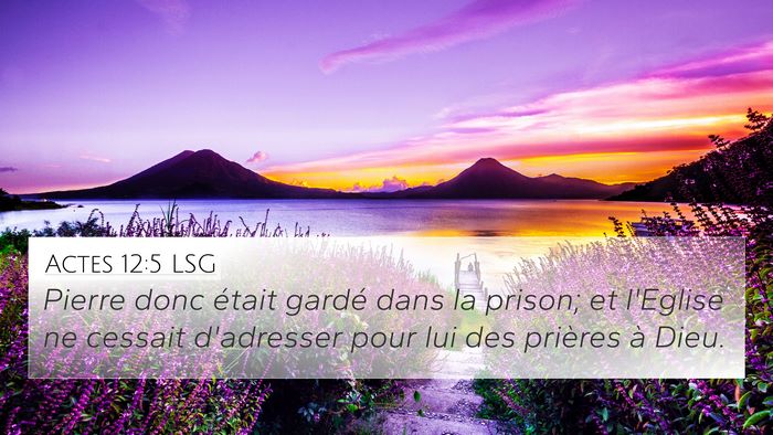 Actes 12:5 LSG Bible Verse Image