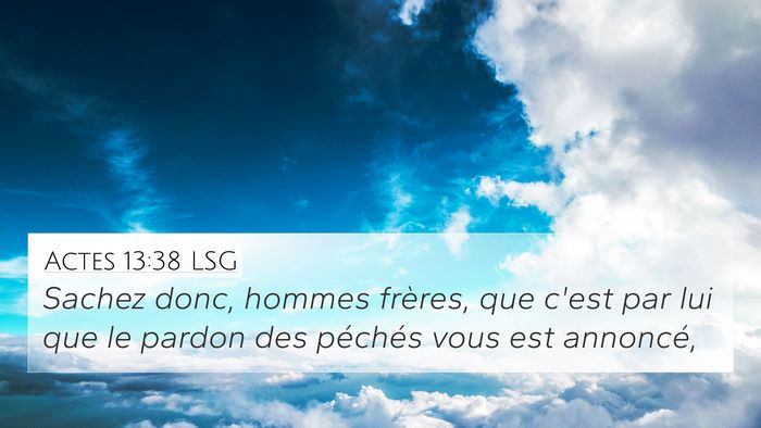 Actes 13:38 LSG Bible Verse Image