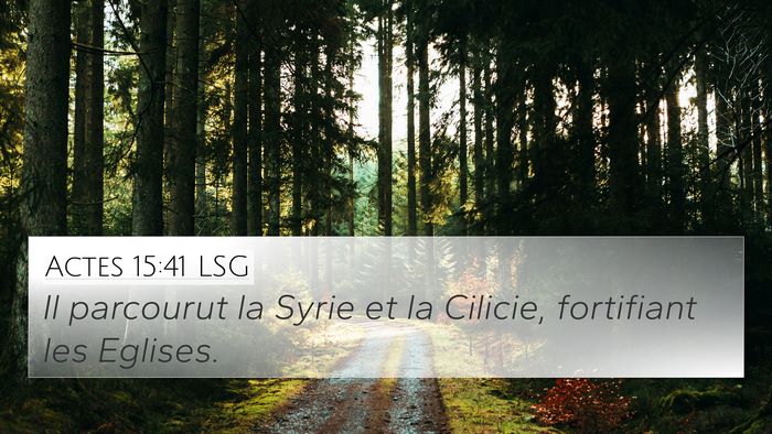 Actes 15:41 LSG Bible Verse Image