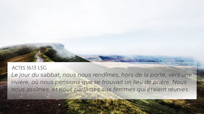 Actes 16:13 LSG Bible Verse Image