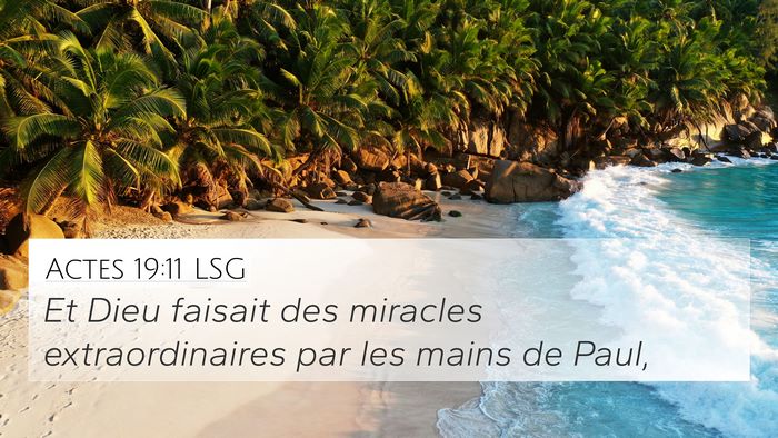 Actes 19:11 LSG Bible Verse Image