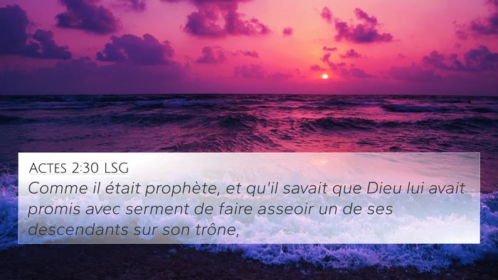 Actes 2:30 LSG Bible Verse Image