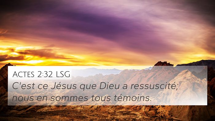 Actes 2:32 LSG Bible Verse Image