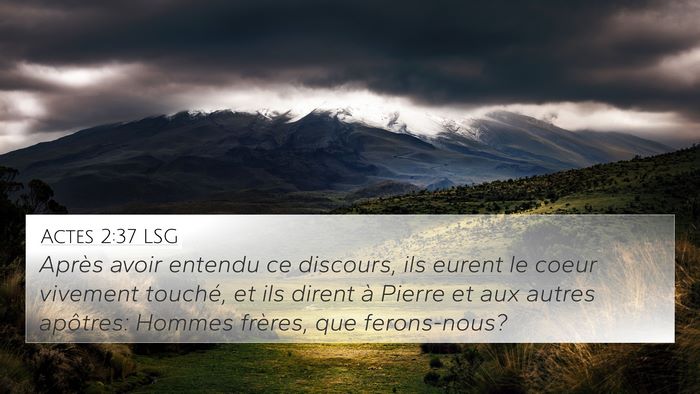 Actes 2:37 LSG Bible Verse Image