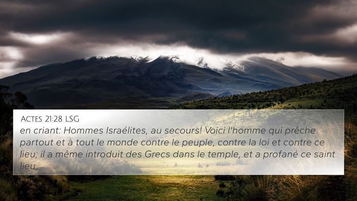 Actes 21:28 LSG Bible Verse Image