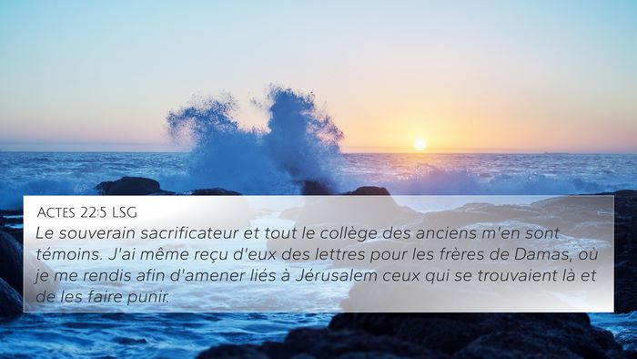 Actes 22:5 LSG Bible Verse Image