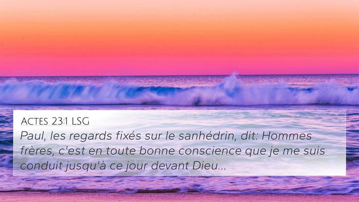 Actes 23:1 LSG Bible Verse Image