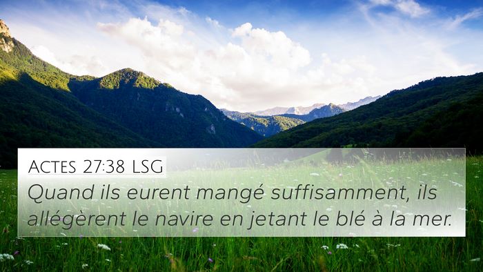 Actes 27:38 LSG Bible Verse Image