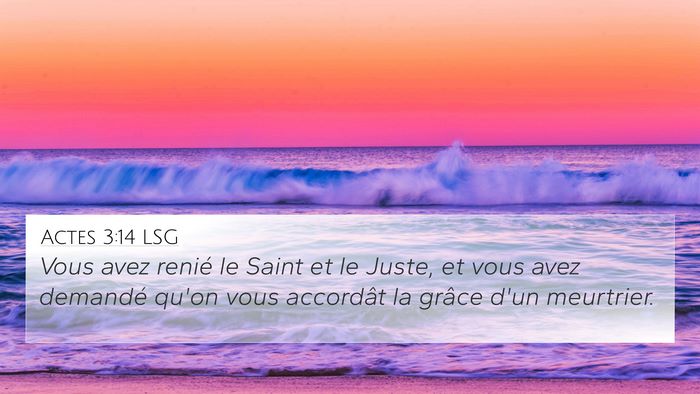 Actes 3:14 LSG Bible Verse Image
