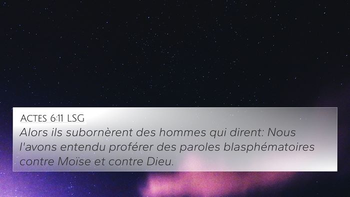 Actes 6:11 LSG Bible Verse Image
