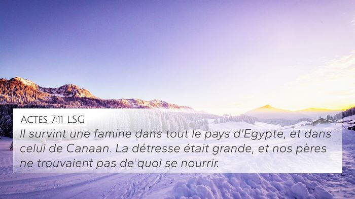 Actes 7:11 LSG Bible Verse Image