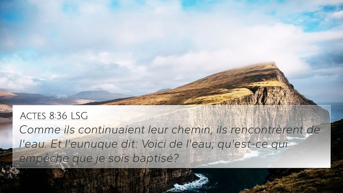 Actes 8:36 LSG Bible Verse Image