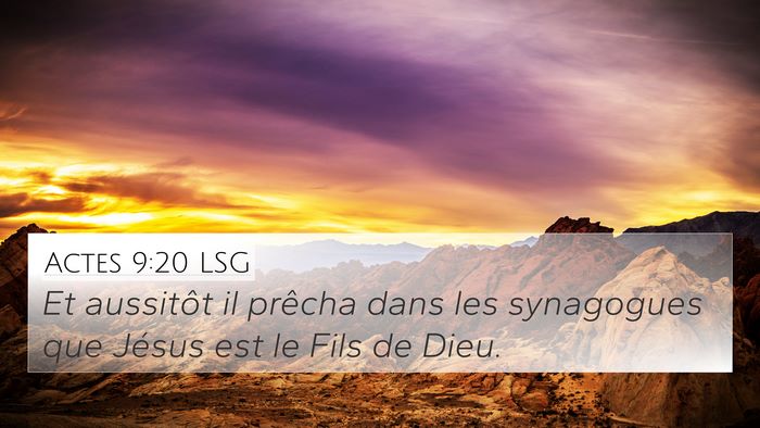 Actes 9:20 LSG Bible Verse Image