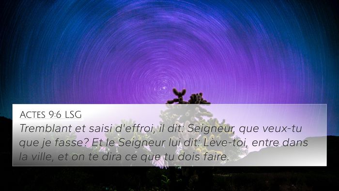 Actes 9:6 LSG Bible Verse Image