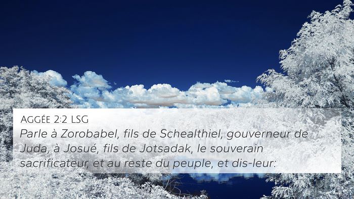 Aggée 2:2 LSG 4K Wallpaper - Parle à Zorobabel, fils de Schealthiel, - 4K Wallpaper Bible Verse