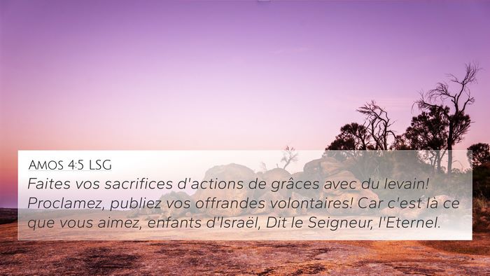 Amos 4:5 LSG Bible Verse Image