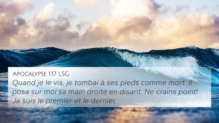 Apocalypse 1:17 LSG Bible Verse Image