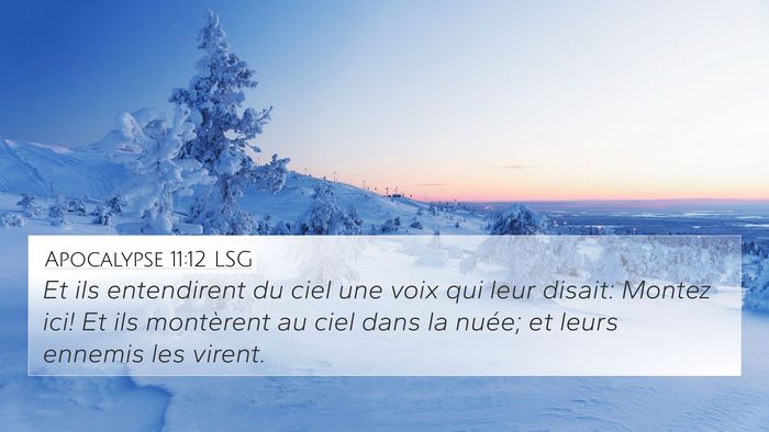Apocalypse 11:12 LSG Bible Verse Image
